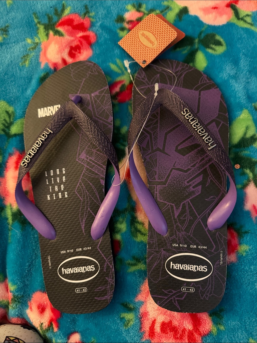Havaianas Purple Marvel Graphic Flip Flops